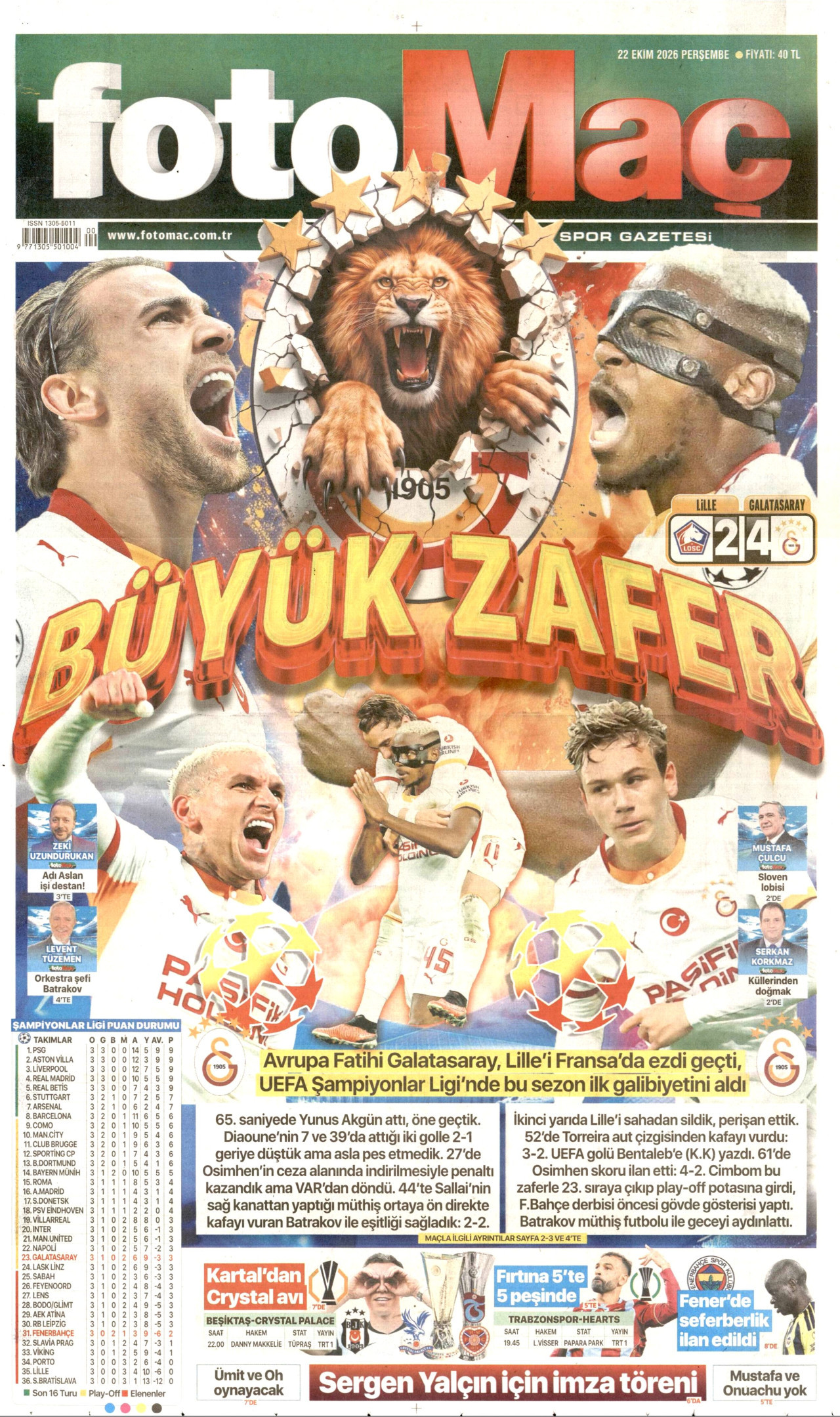 Fotomaç Gazetesi gazetesi manşeti